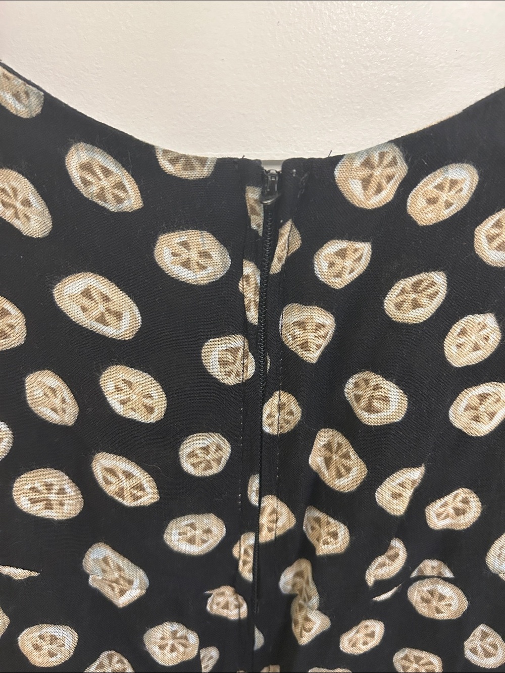 🛍 2/$18 Rabbit Rabbit Rabbit Black Midi Dress with Beige Dot Pattern - Picture 4 of 6